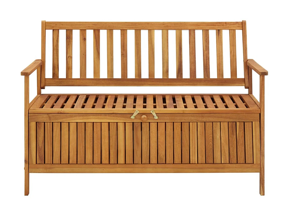 Banc de rangement de jardin 120cm Bois d'acacia solide