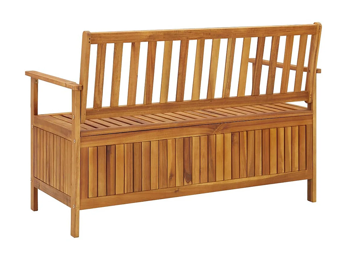 Banc de rangement de jardin 120cm Bois d'acacia solide