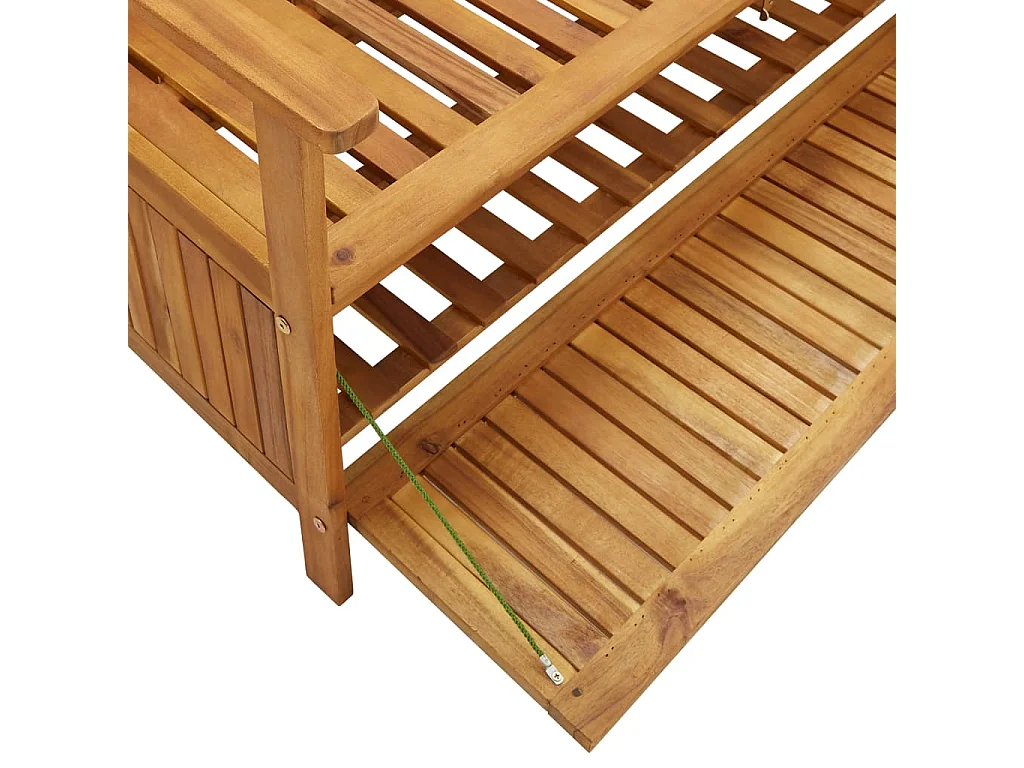 Banc de rangement de jardin 120cm Bois d'acacia solide