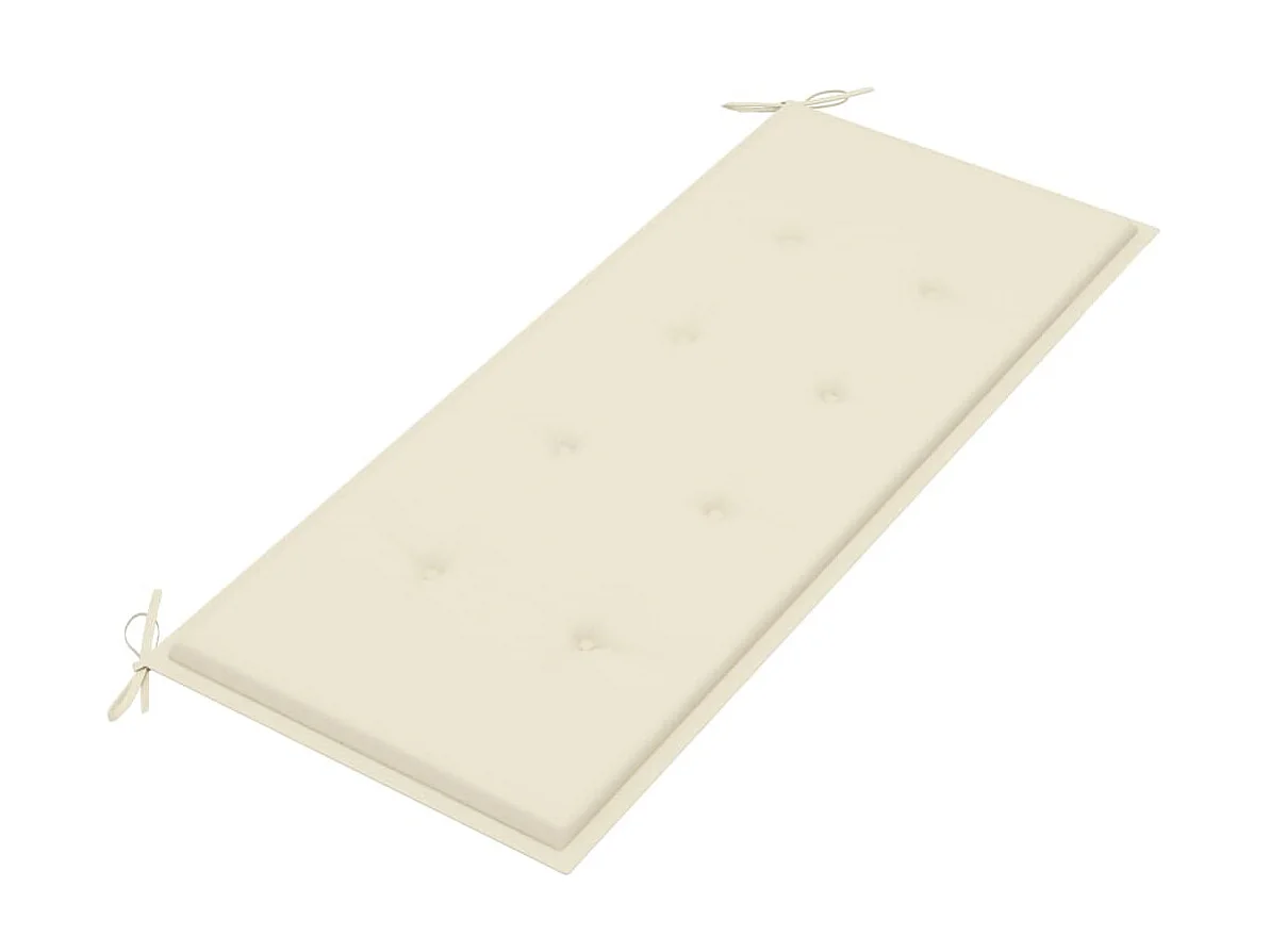 Banc de jardin avec coussin 120cm Bambou 13