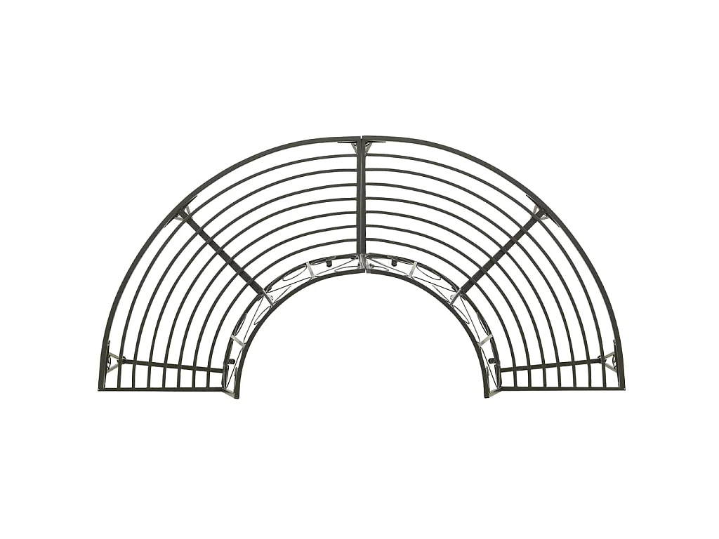 Banc d'arbre de jardin Demi-rond 160cm Acier
