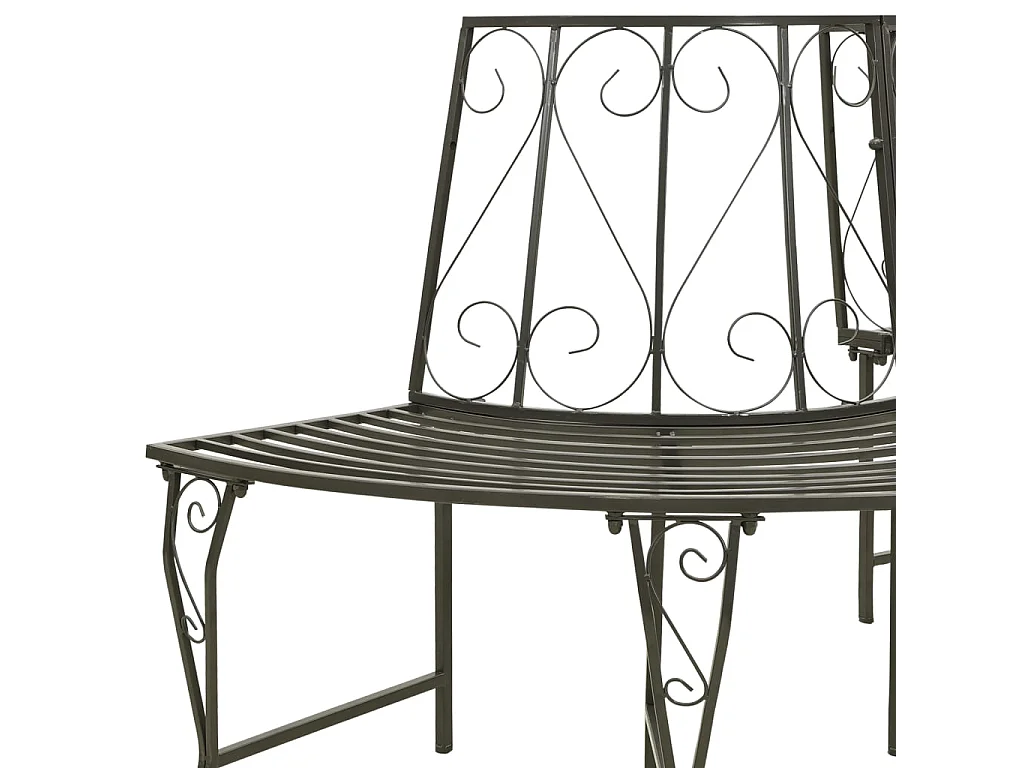 Banc d'arbre de jardin Demi-rond 160cm Acier