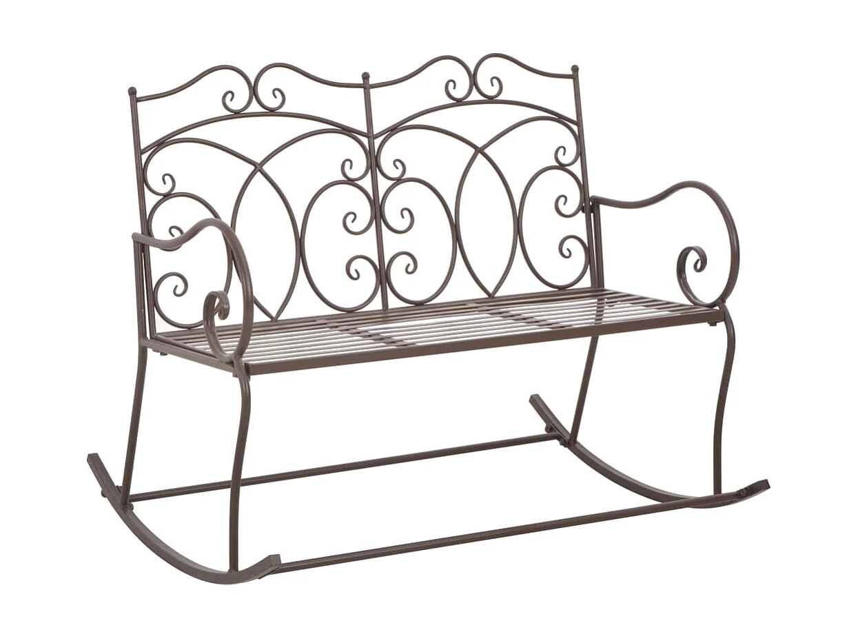 Banc de jardin 104cm Fer Marron antique