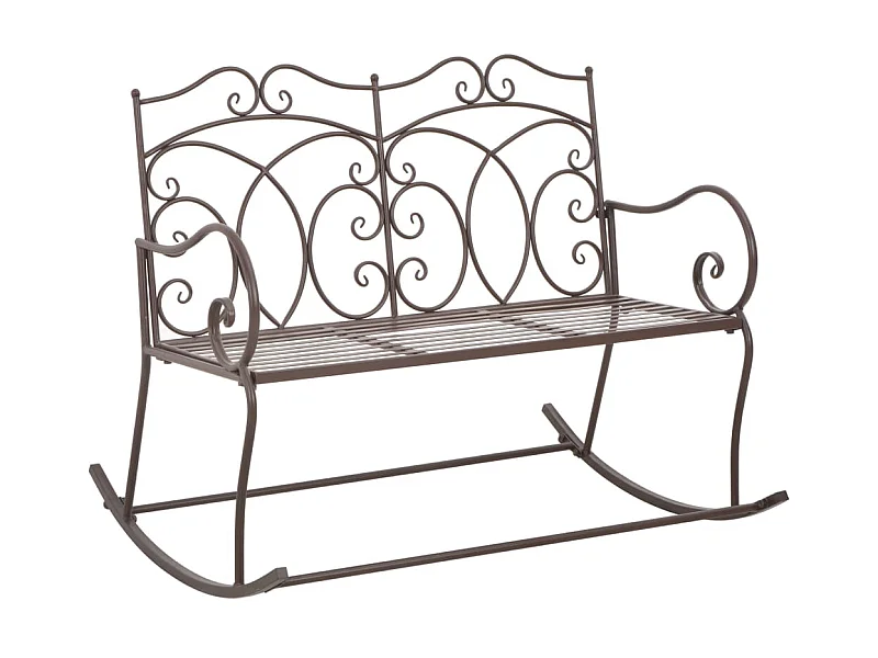 Banc de jardin 104cm Fer Marron antique