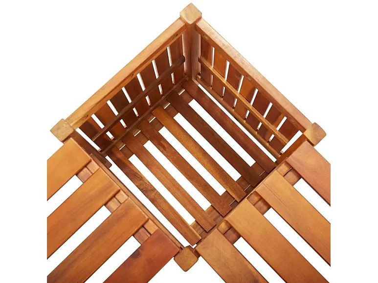 Banc de jardin avec jardinière acacia massif clair Tulak