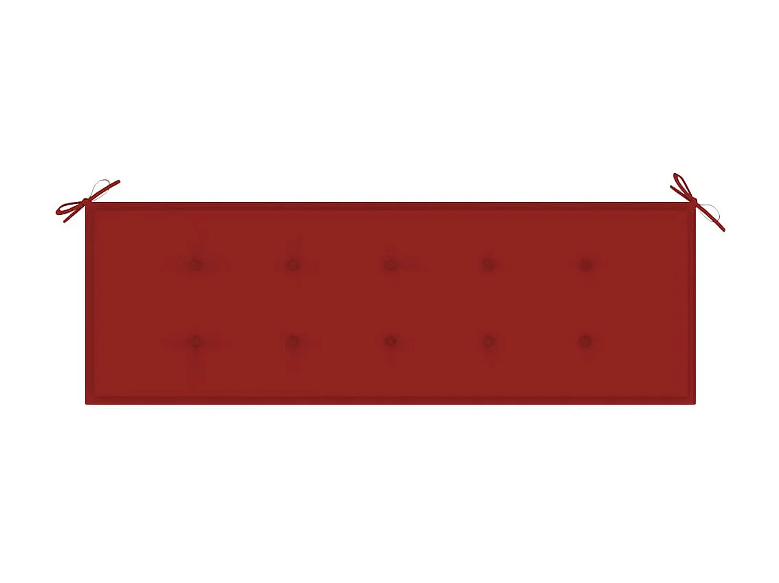 Banc de jardin empilable et coussin 159cm Bois de teck massif 2