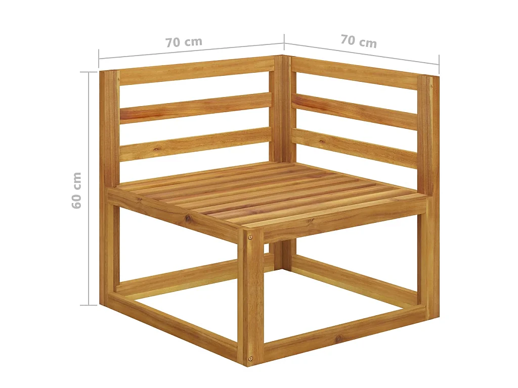 Banc de jardin à 2 places avec coussins blanc crème