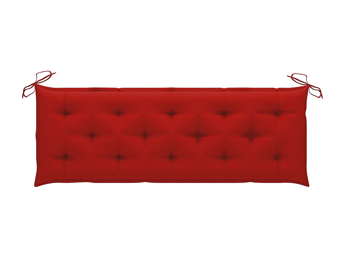 Banc de jardin empilable et coussin 159cm Bois de teck massif 23