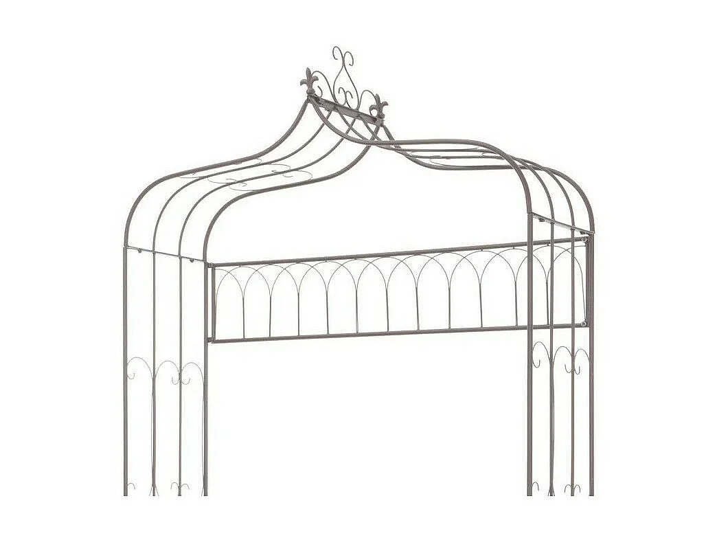 Banc de jardin métal forgé marron antique Vakka 122cm