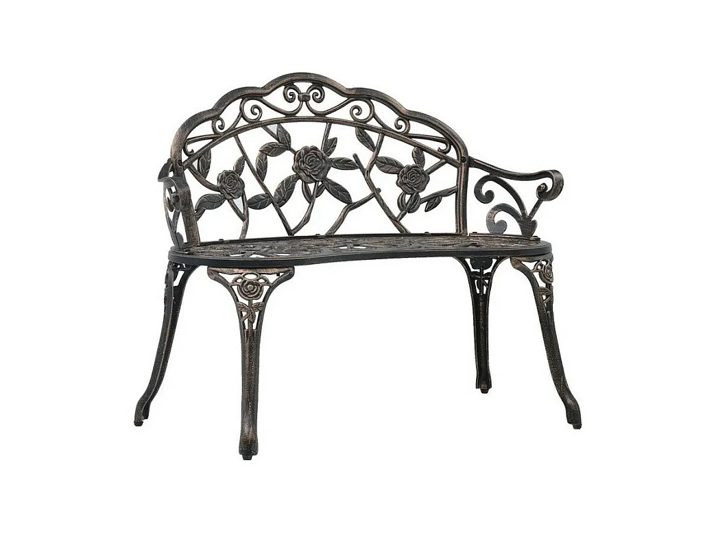 Banc de jardin métal coulé bronze Troopa