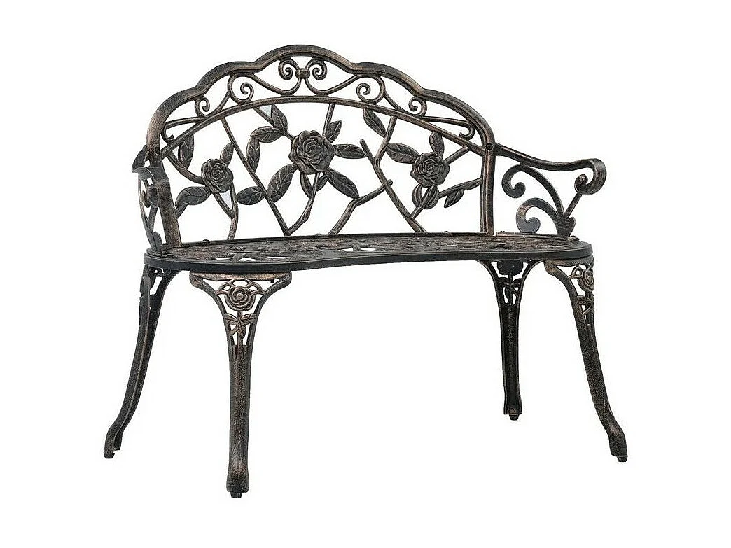 Banc de jardin métal coulé bronze Troopa