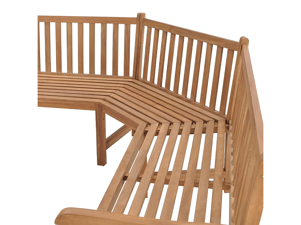Banc d'angle de jardin 185x185x90 Bois de teck solide