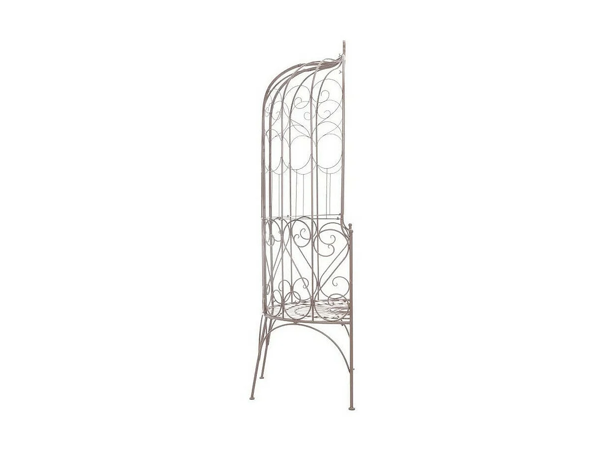 Banc de jardin métal forgé marron antique Vakka 95cm