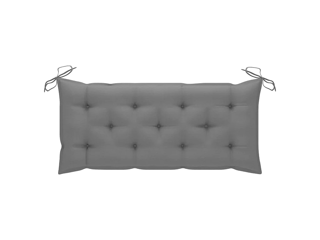 Banc de jardin pliable avec coussin 118cm Bambou 9