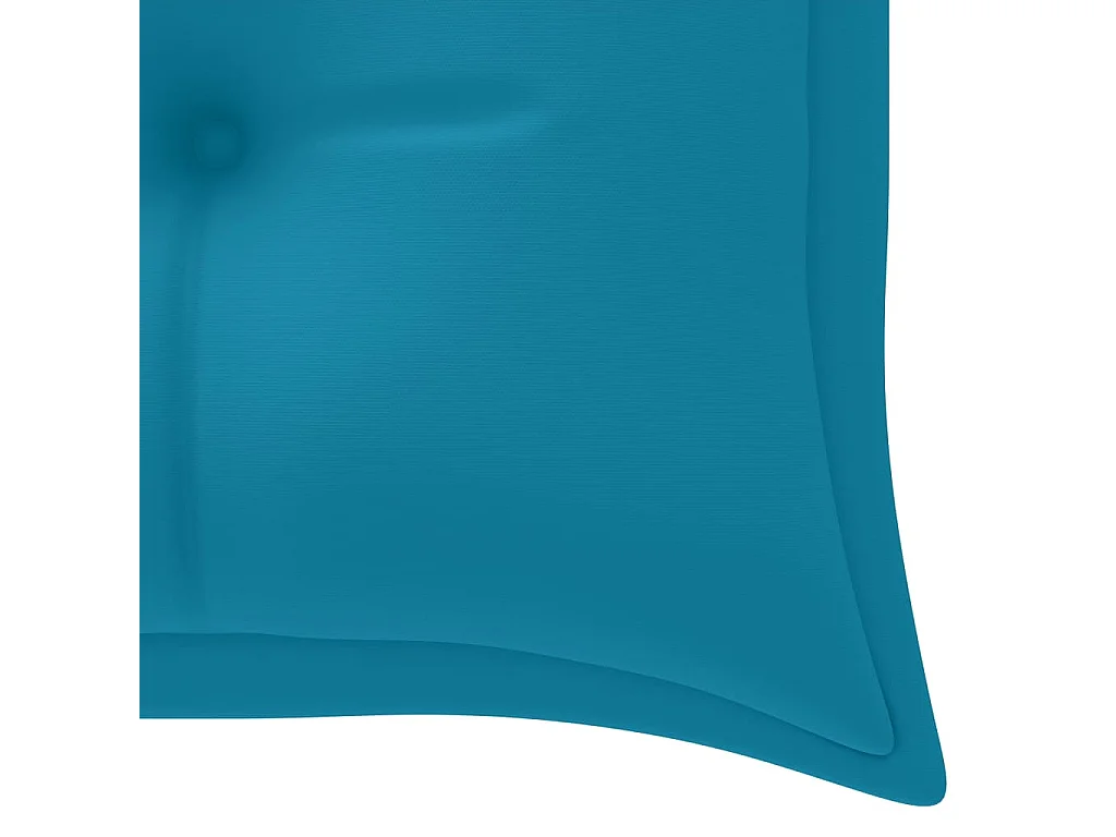 Banc de jardin empilable et coussin 159cm Bois de teck massif 10