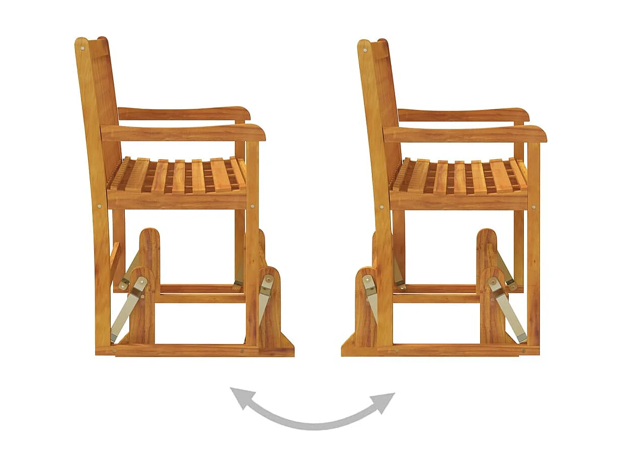 Balancelle de jardin 110cm Bois d'acacia solide