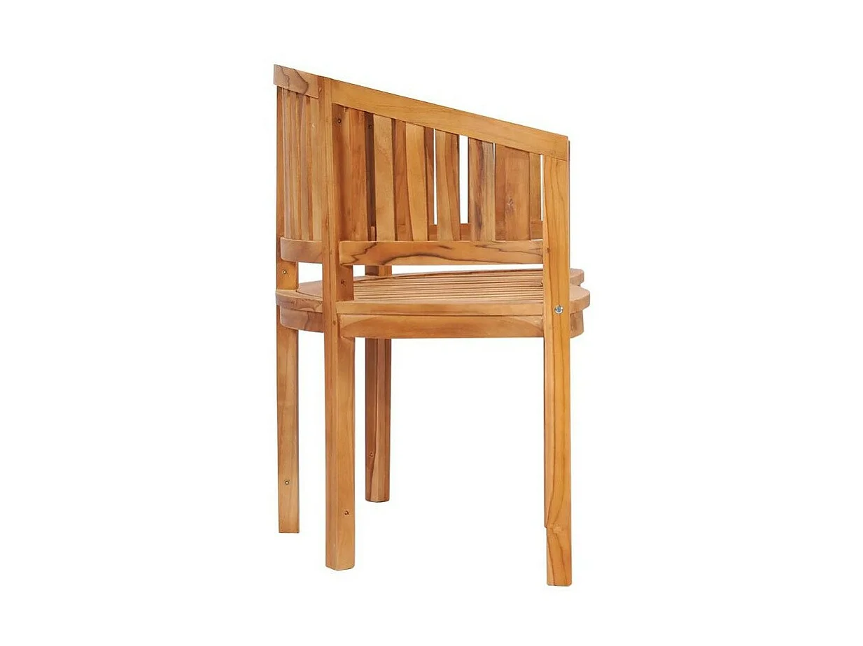 Banc de jardin incurvé teck massif clair Ketia 120cm