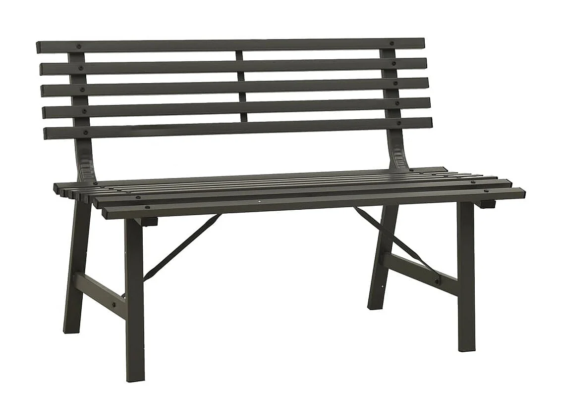 Banc de jardin 110cm Acier Noir