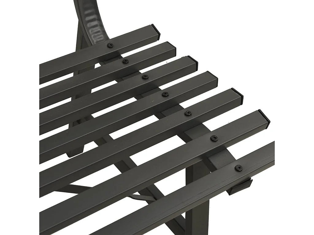 Banc de jardin 110cm Acier Noir