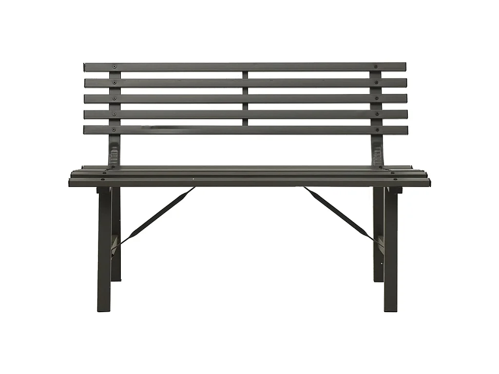 Banc de jardin 110cm Acier Noir