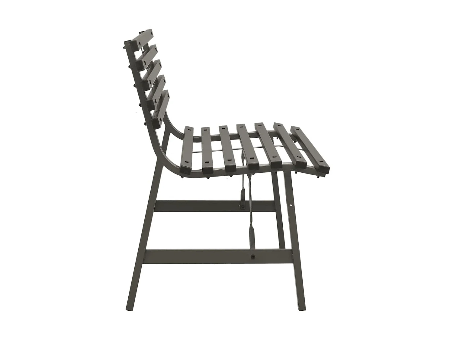 Banc de jardin 110cm Acier Noir