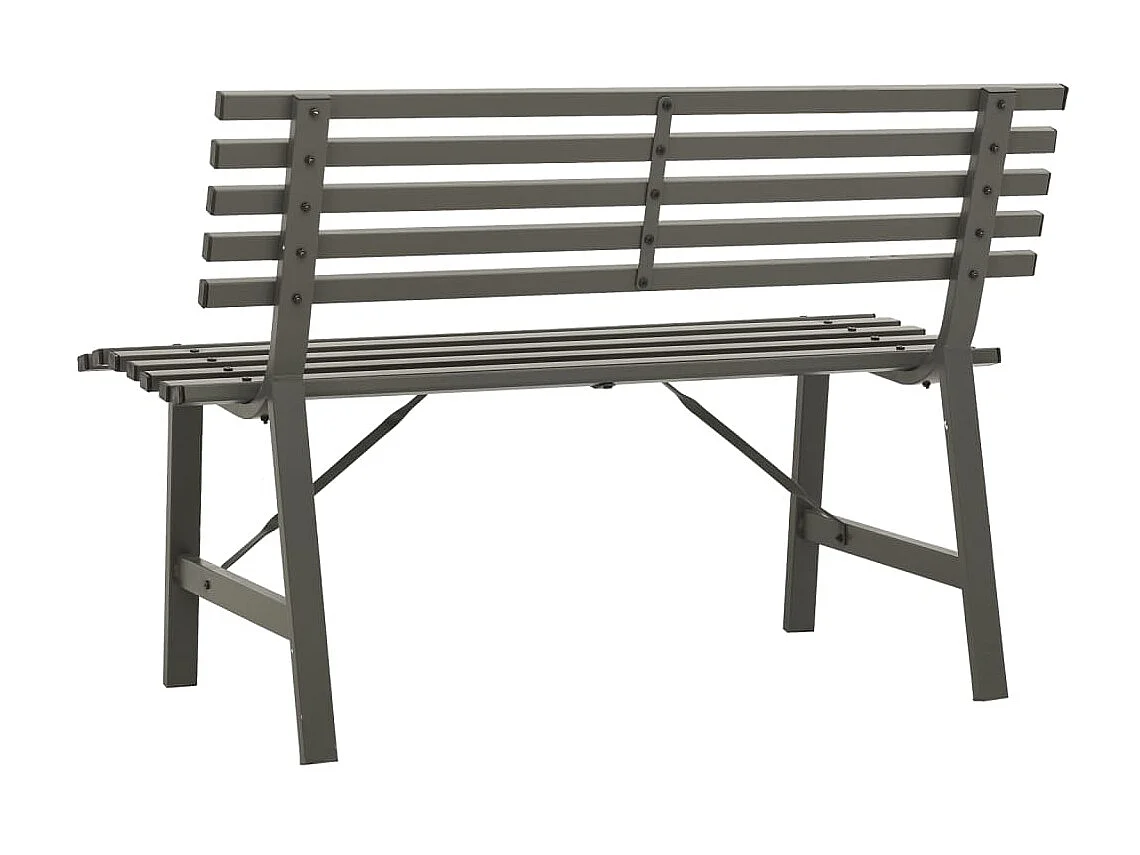 Banc de jardin 110cm Acier Noir