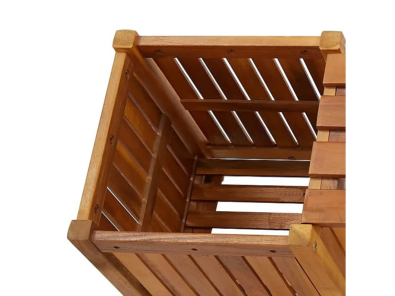 Banc de jardin avec jardinières acacia massif foncé Sikash