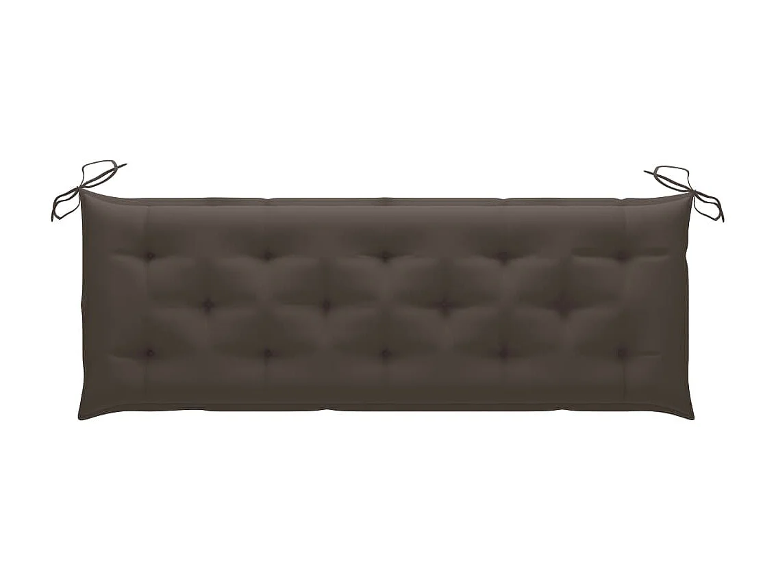 Banc de jardin empilable et coussin 159cm Bois de teck massif 25