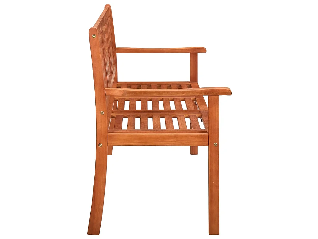 Banc de jardin 3 places avec coussin 150cm Bois d'eucalyptus 25