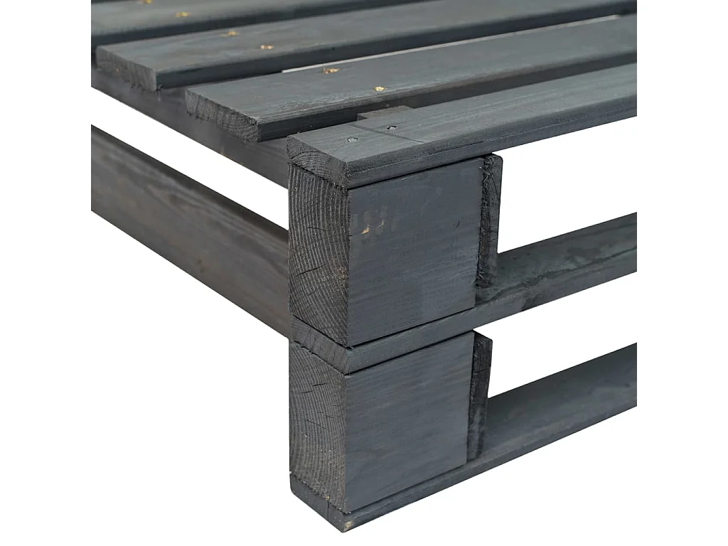 Banc d'angle palette de jardin Bois Gris