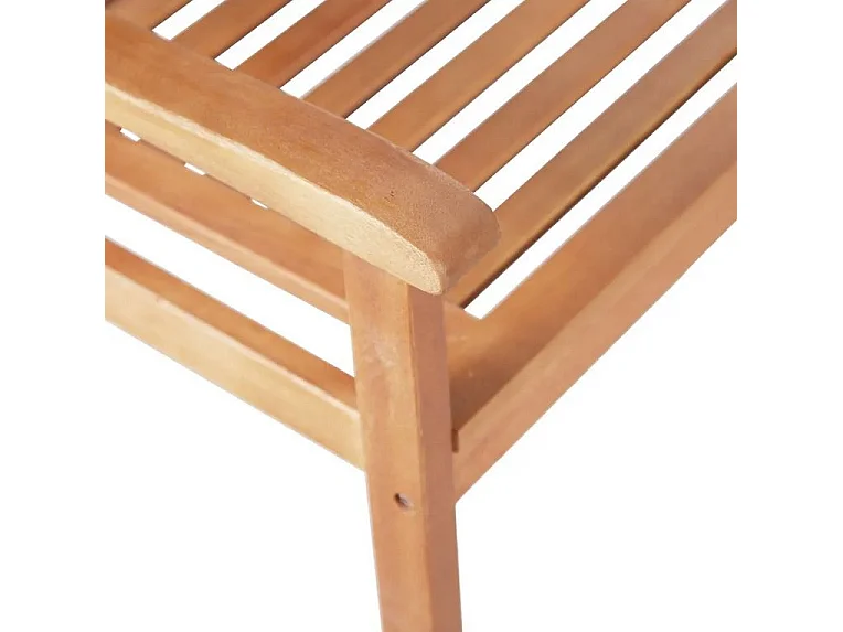 Banc de jardin eucalyptus massif clair Hillis 120cm