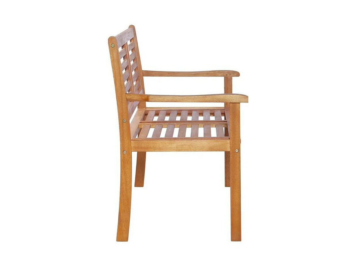 Banc de jardin eucalyptus massif clair Hillis 120cm