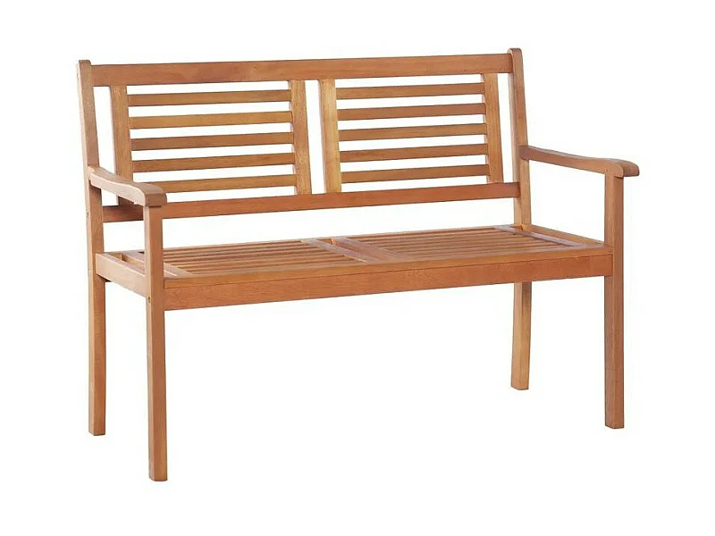 Banc de jardin eucalyptus massif clair Hillis 120cm