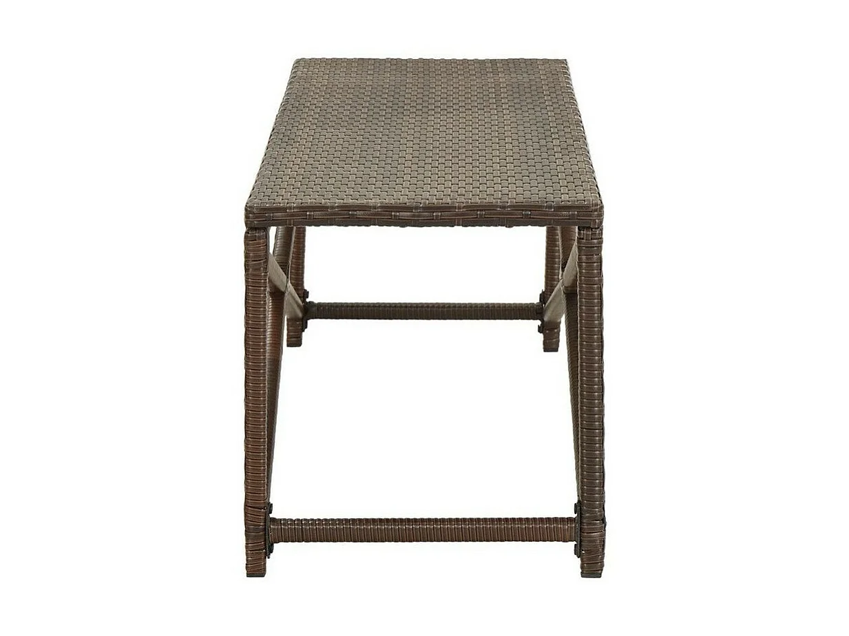 Banc de jardin résine tressée marron Adgi 120cm