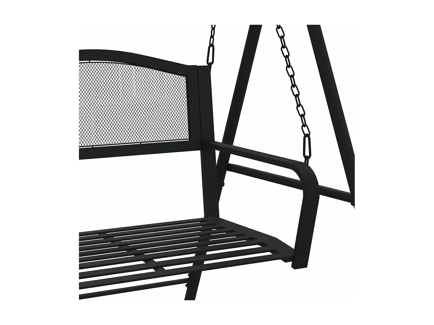 Balancelle 124cm Noir Acier