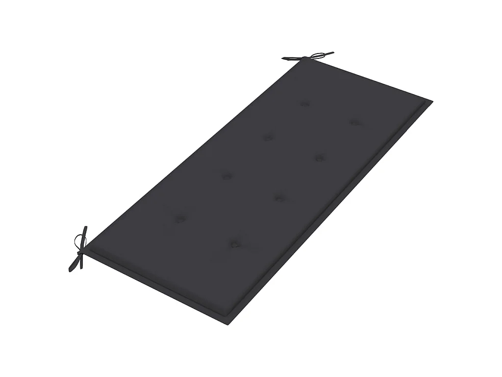 Banc de jardin pliable avec coussin 118cm Bambou 26