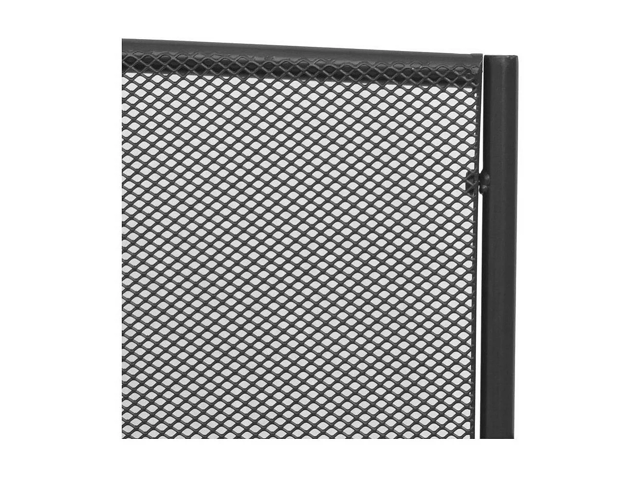 Banc de jardin métal et maille anthracite Reikish