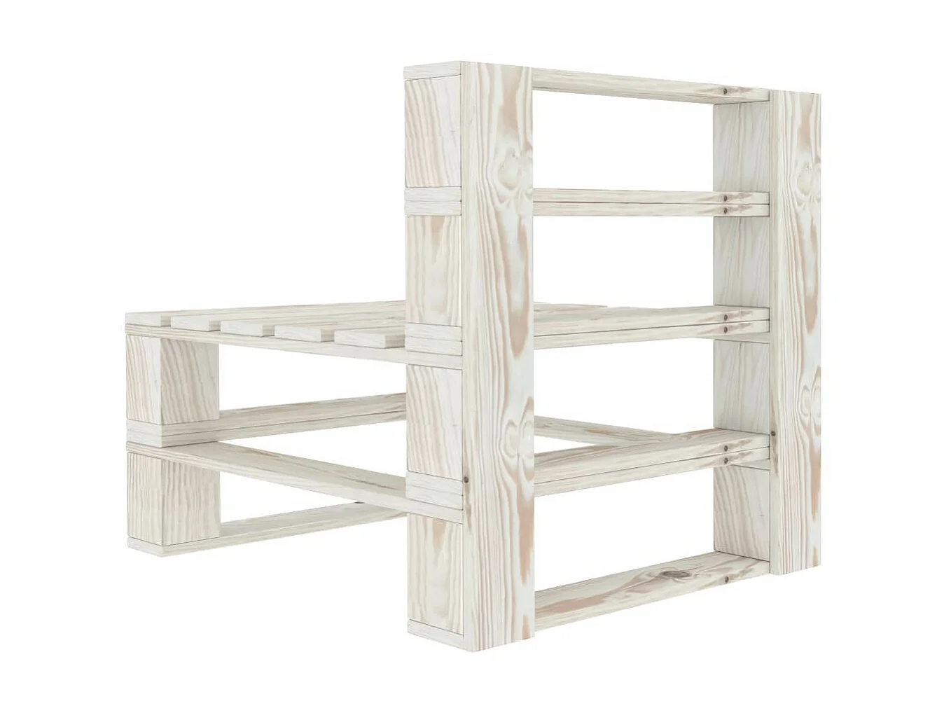 Canapé de milieu palette de jardin Bois Blanc