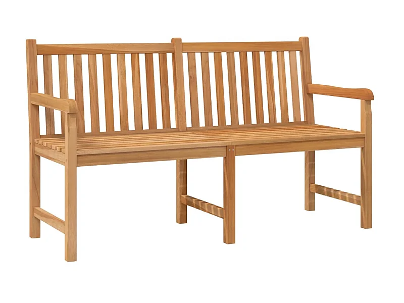 Banc de jardin 150cm Bois de teck solide 2