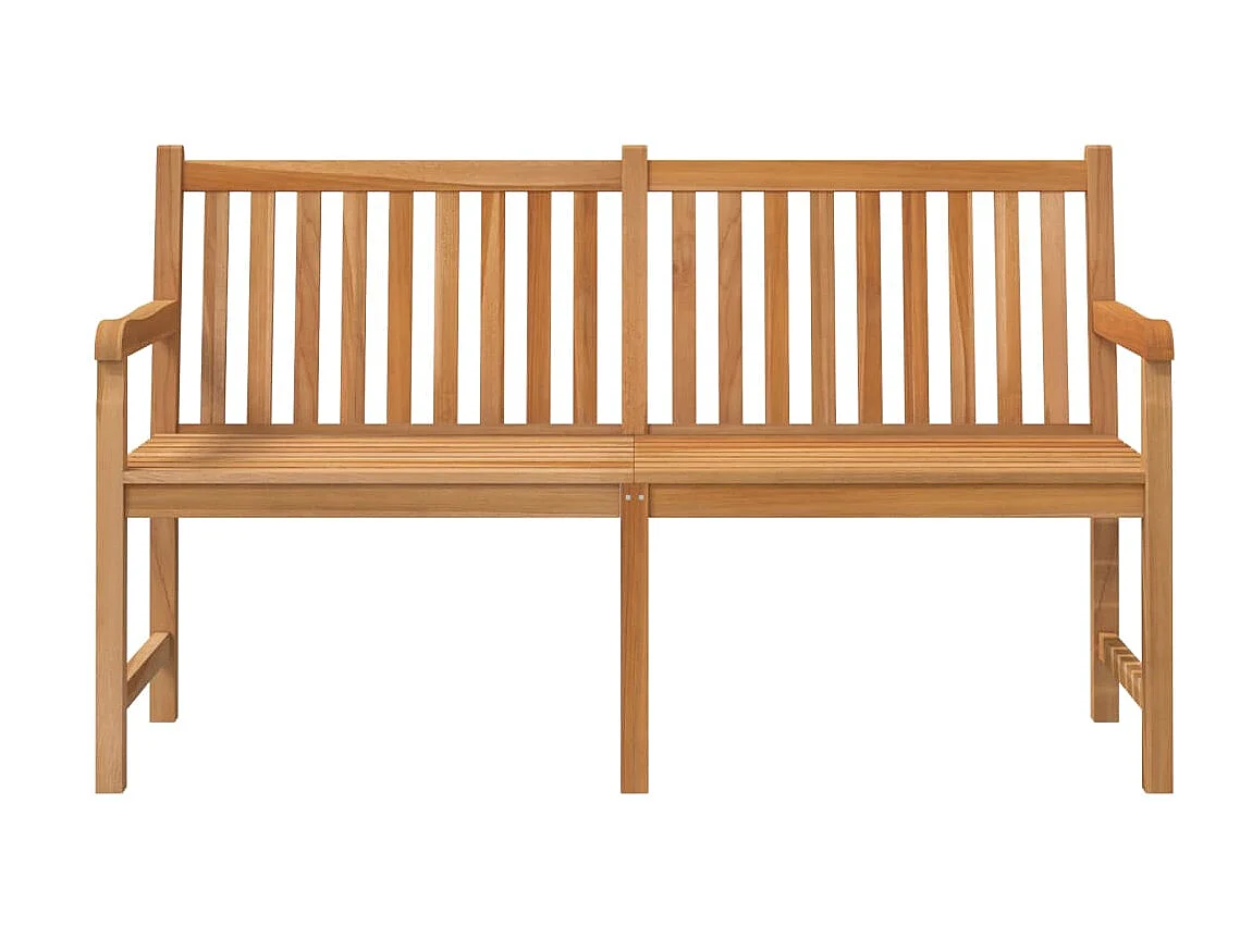 Banc de jardin 150cm Bois de teck solide 2