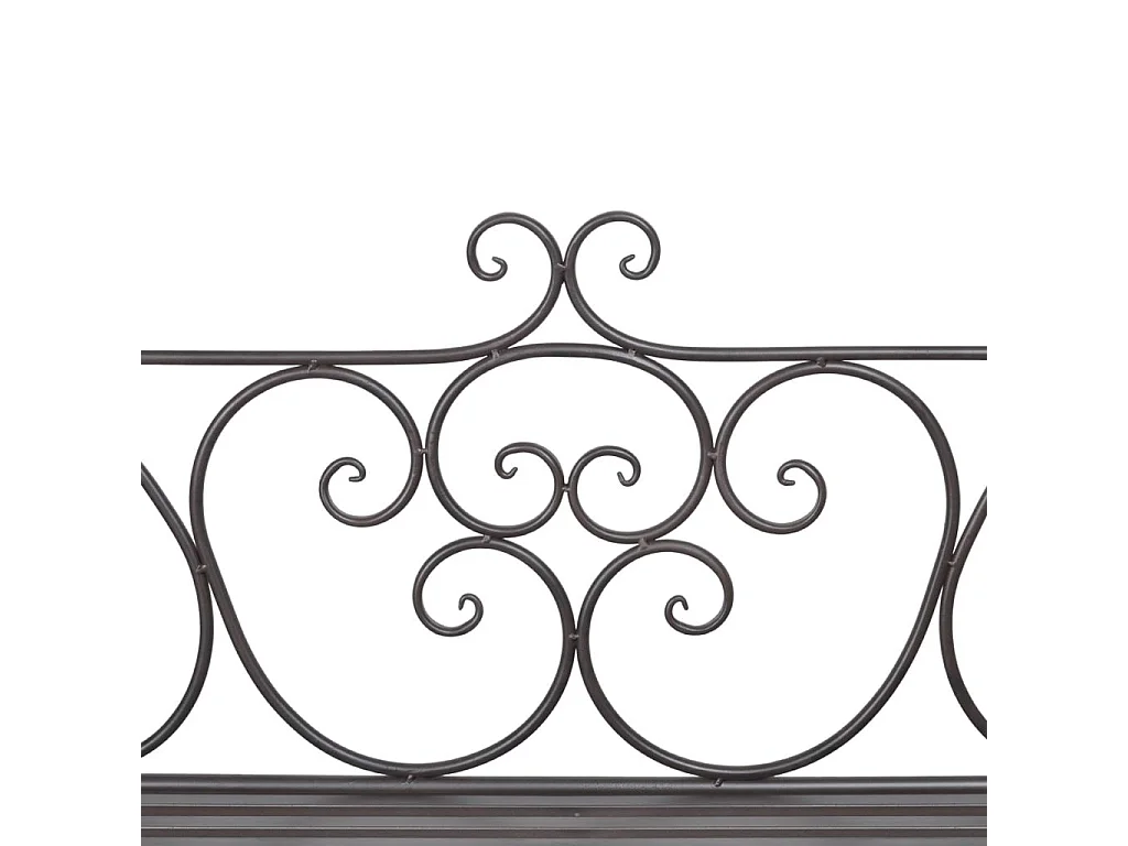 Banc de jardin 132cm Acier Antique Marron