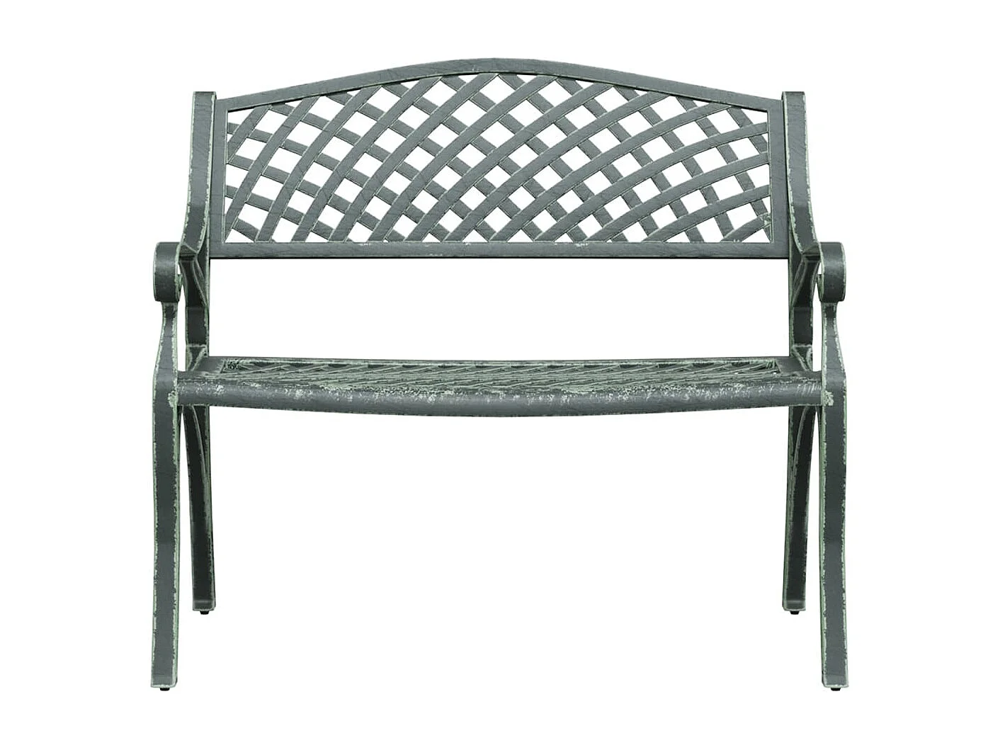 Banc de jardin 102cm Aluminium coulé Vert