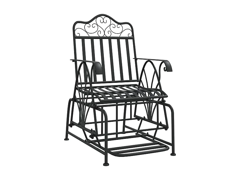 Banc coulissant 61cm Noir Acier