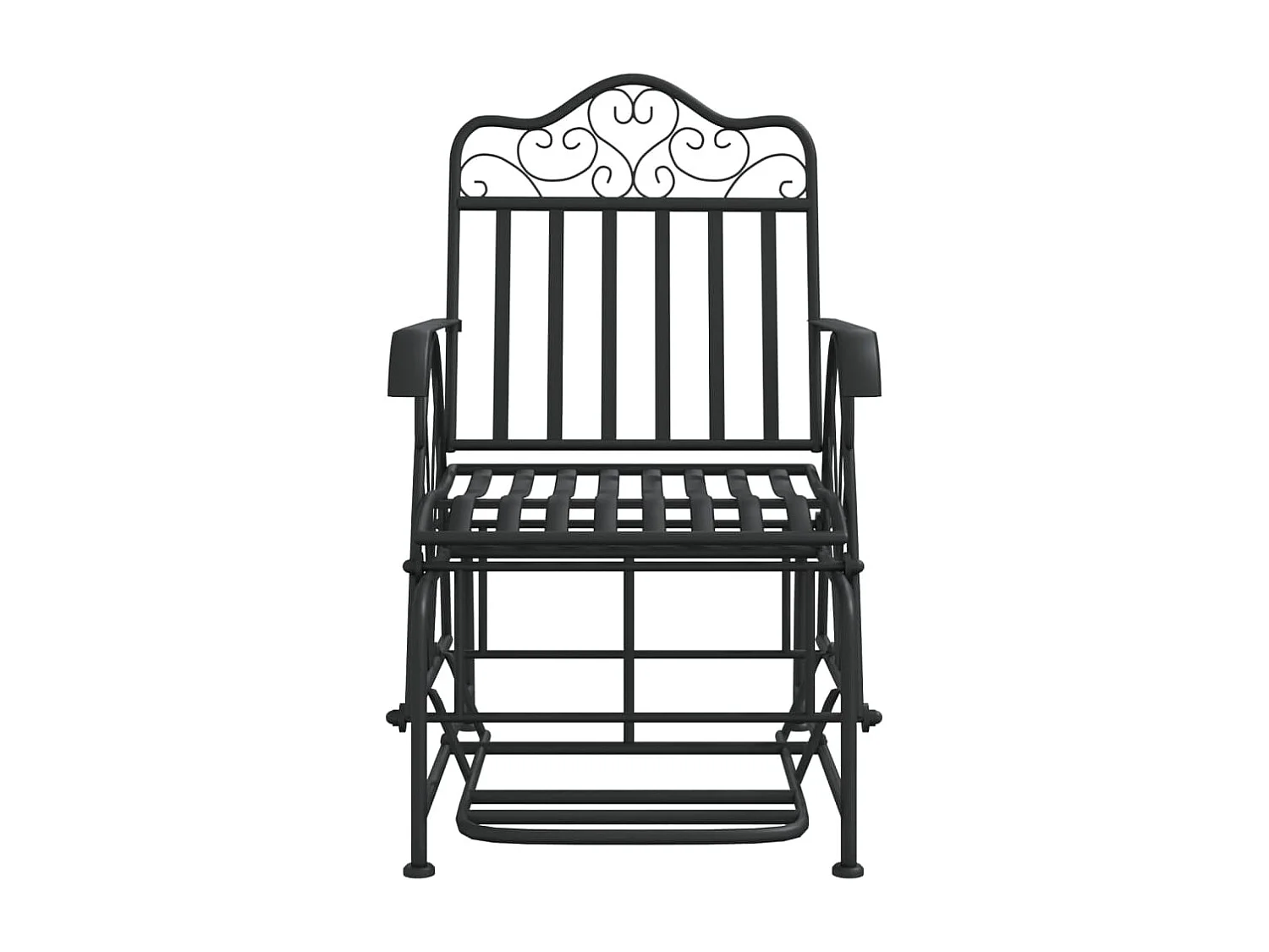 Banc coulissant 61cm Noir Acier