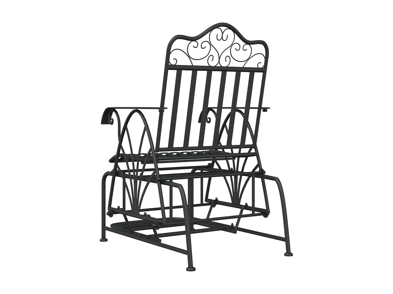 Banc coulissant 61cm Noir Acier