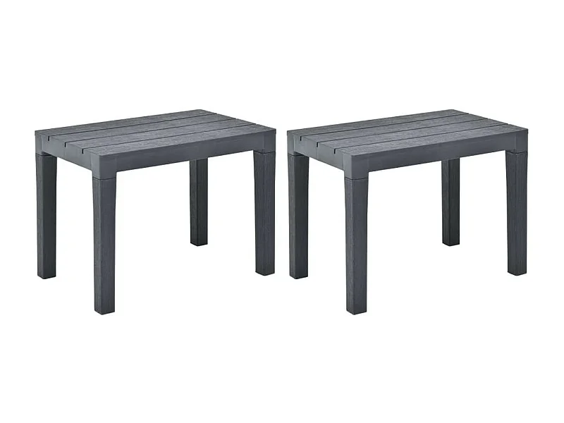 Bancs de jardin 2 pcs Anthracite Plastique