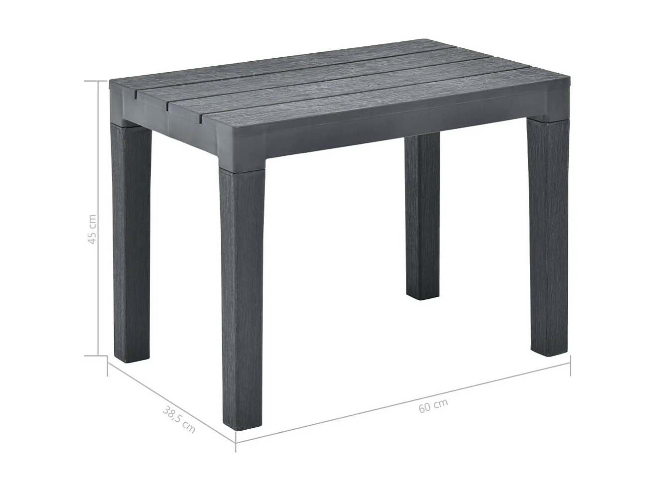 Bancs de jardin 2 pcs Anthracite Plastique