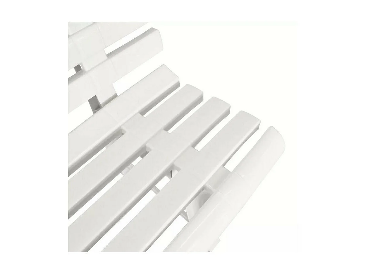 Banc de jardin plastique blanc Bouka