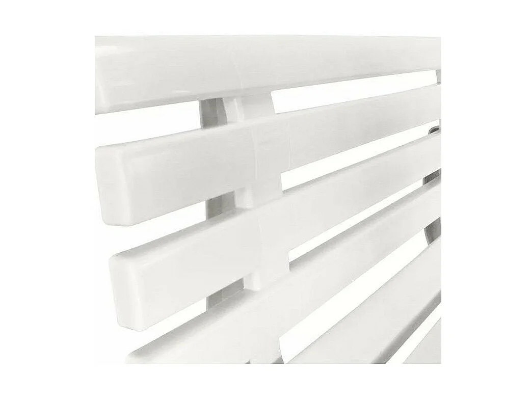 Banc de jardin plastique blanc Bouka