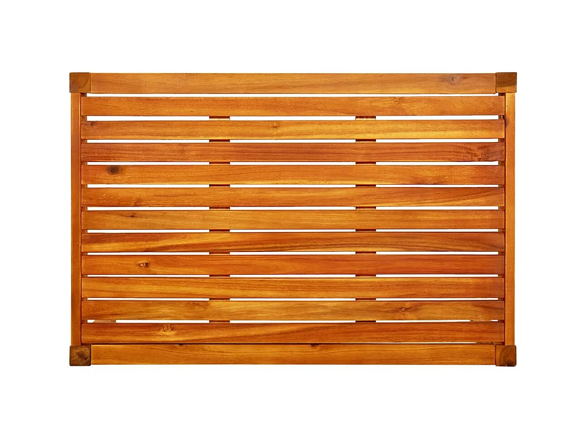 Banc de jardin avec table et repose-pieds Bois d'acacia solide 2